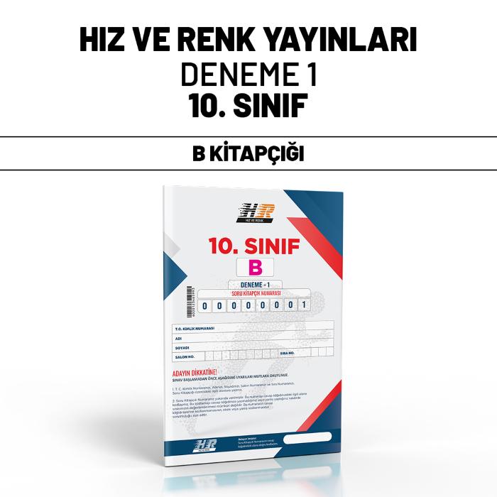 HIZ RENK 10.SINIF SÜREÇ ANALİZ SERİSİ 1-B - 25-26